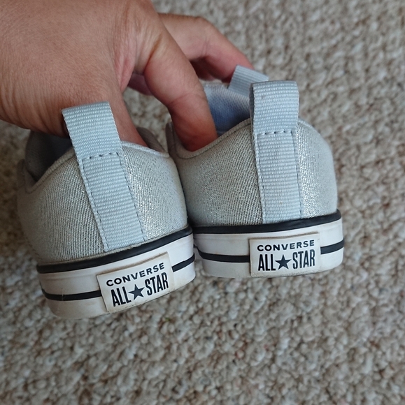 Converse Chuck Taylor All Star sneakers sparkly gray size 9 - Picture 2 of 14